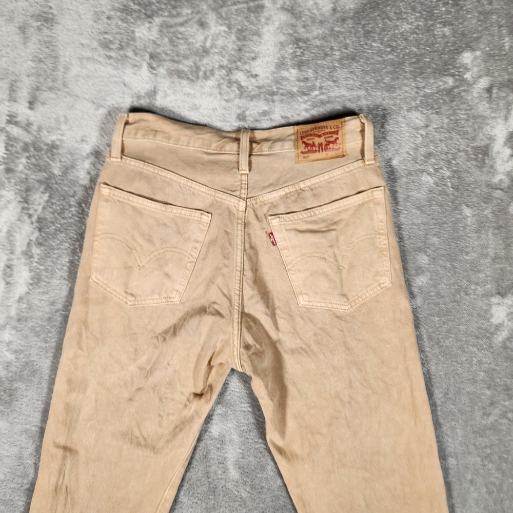 Levi's 501 Original Fit Jeans Womens 27x32 Tan Excellent Straight Leg Button Fly - Picture 13 of 15
